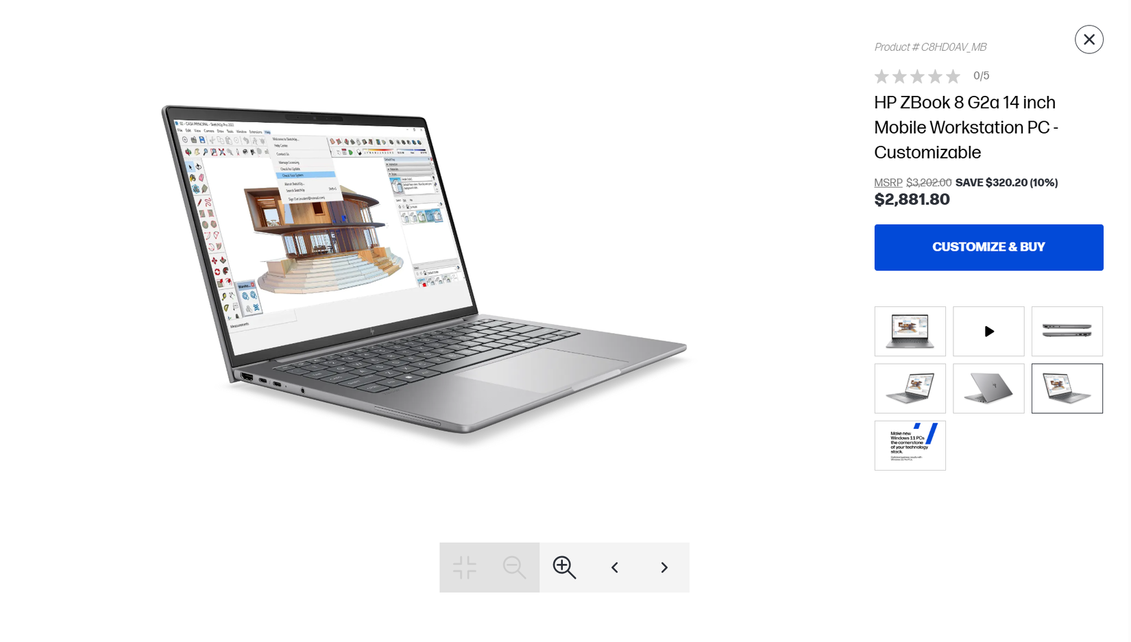 HP ZBook 8 G2a 14 inch Mobile Workstation PC product page