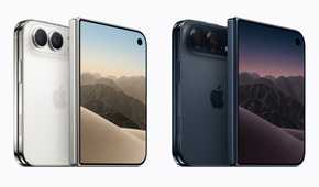 The iPhone Duo in two colours side by side closed showing front and back.