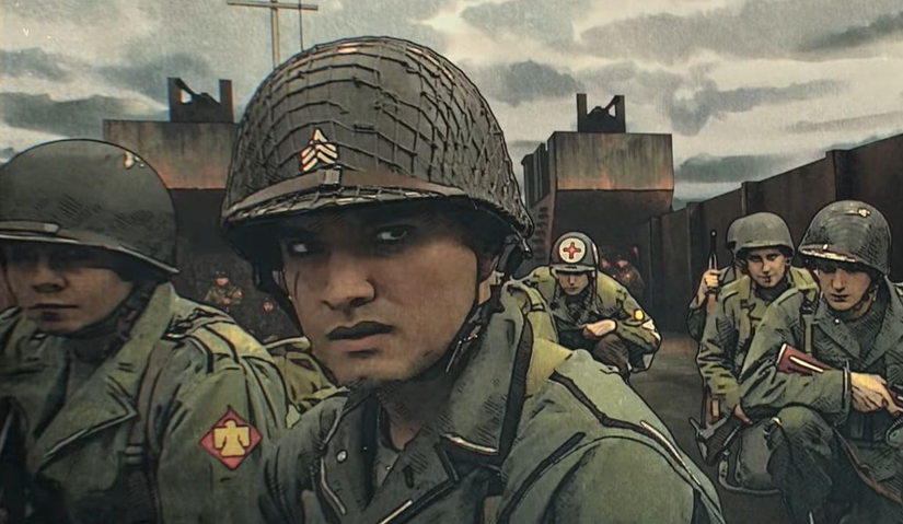 A still of members of the Regiment in Netflix's The Liberator.