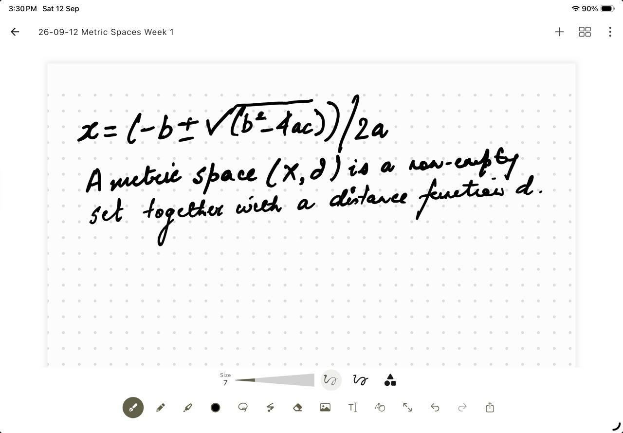 A Saber note shown in standard light mode