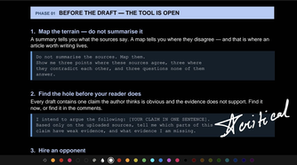 An imported PDF page inverted to dark mode in Saber.