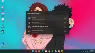 Searching for Flow Launcher Settings