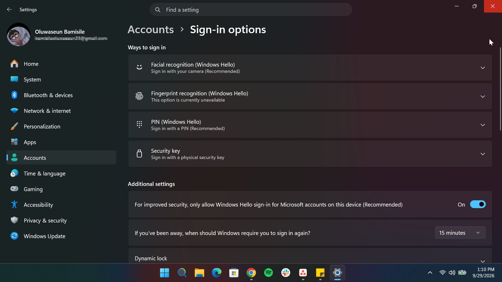 функция Dynamic Lock — иллюстрация 6 к материалу