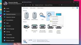 Devices and Printers page in control panel