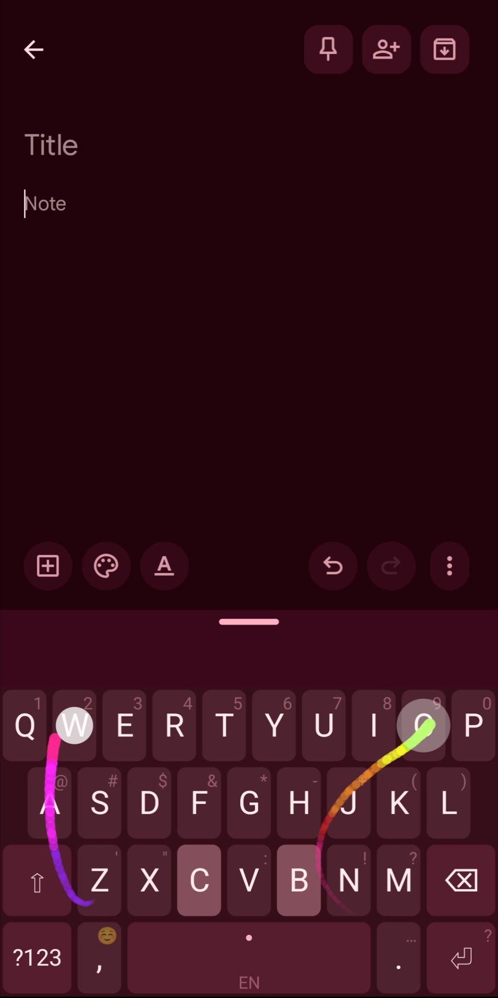 kinetica keyboard swiping