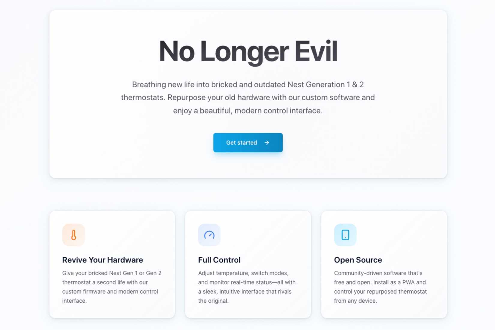 The open-source Nest Learning Thermostat project's website.