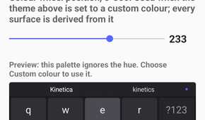 kinetica keyboard look and feel