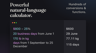 Soulver natural language demo.