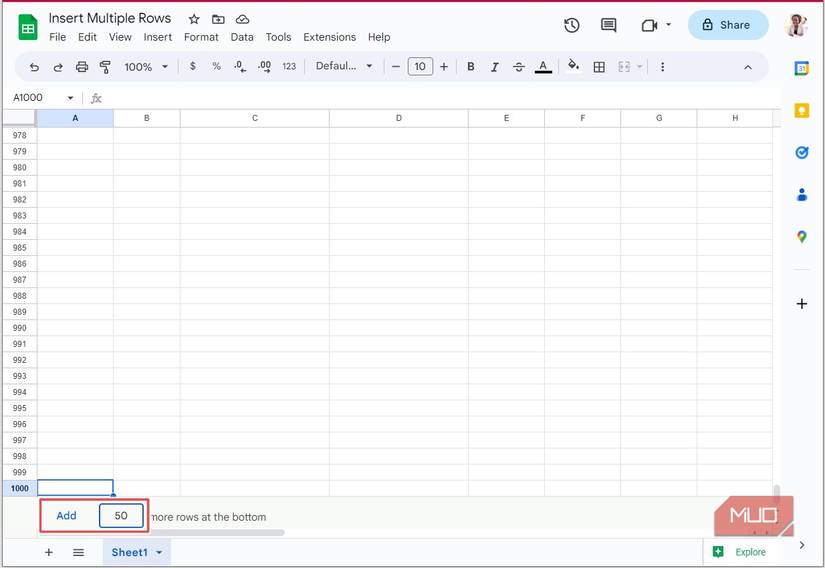 How to Insert Multiple Rows in Google Sheets: 5 Easy Ways