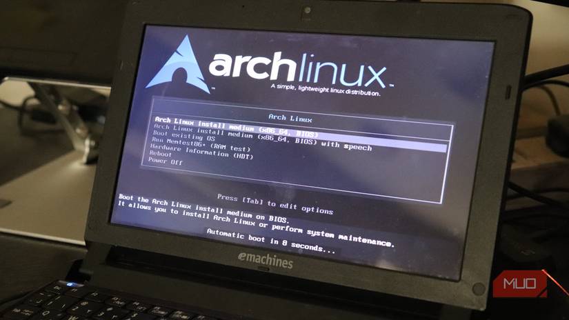 eMachines netbook running ChromeOS Flex