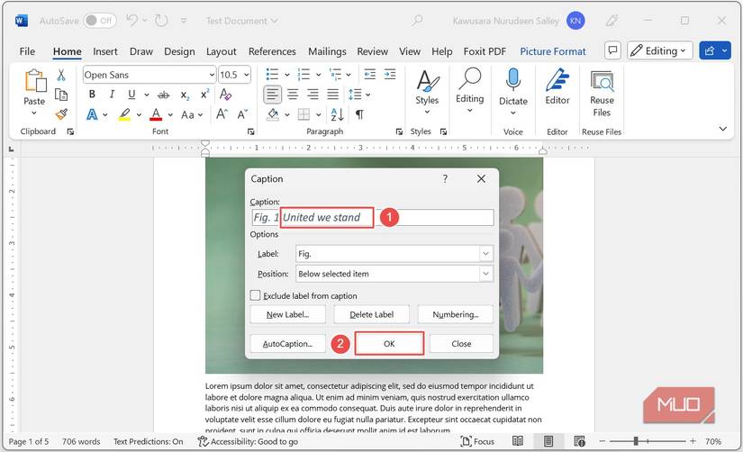 Edit Caption Word How to Add Captions to Figures and Tables in Microsoft Word