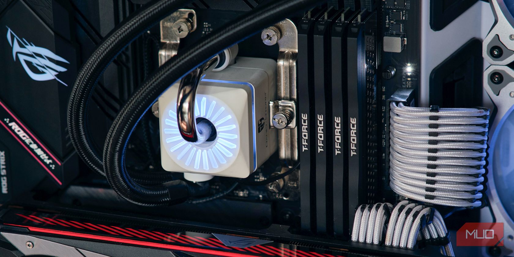 Inside of computer closeup