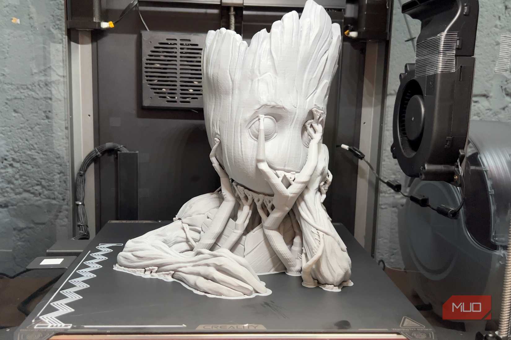 creality k1 max 3d printer - groot platn pot organic tree supports