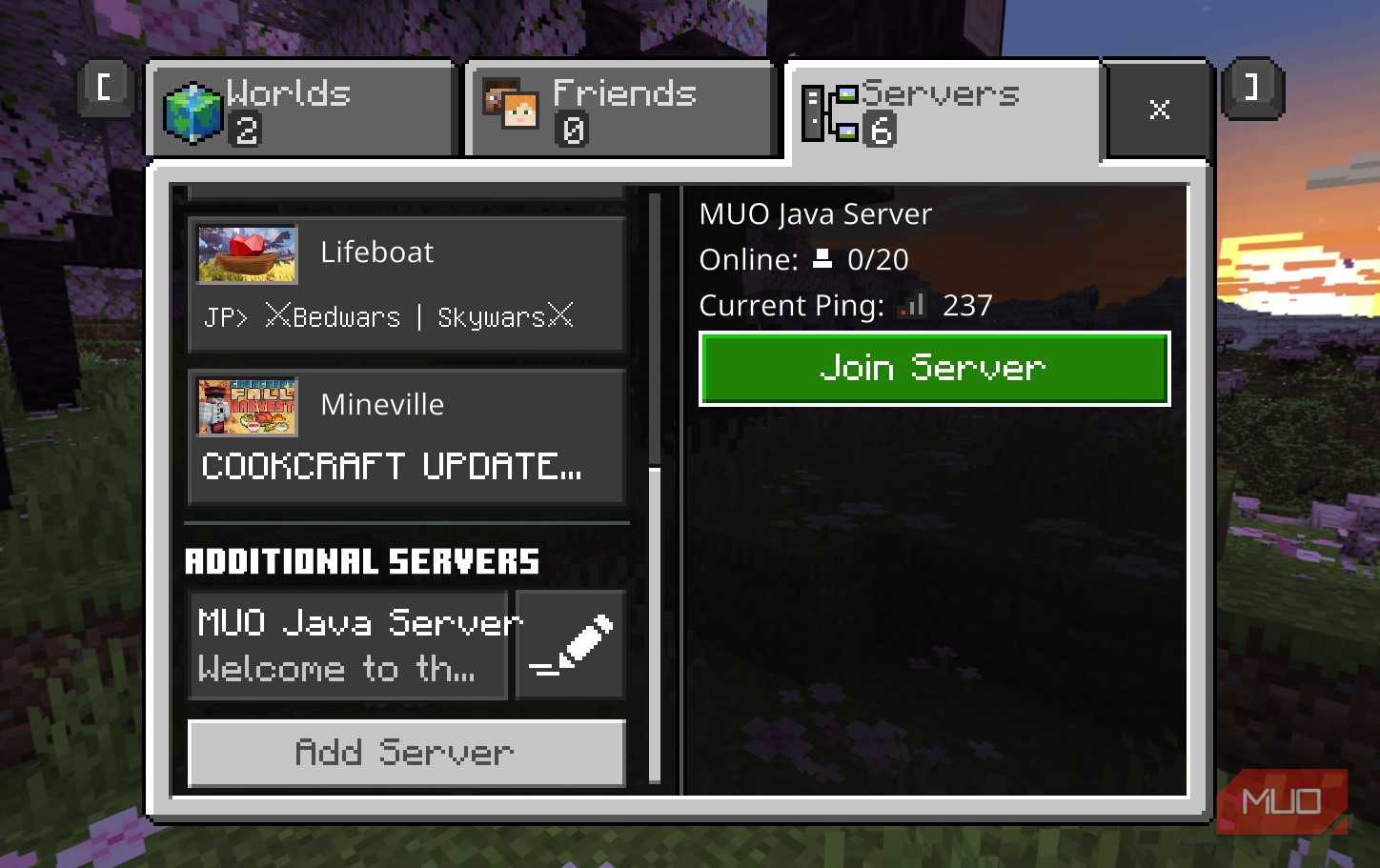 Joining Minecraft Java server from Bedrock