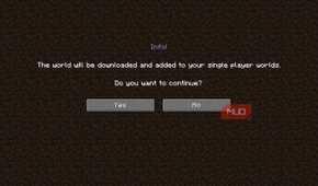 Prompt before downloading Minecraft Realms Java Edition backup