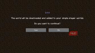 Prompt before downloading Minecraft Realms Java Edition backup