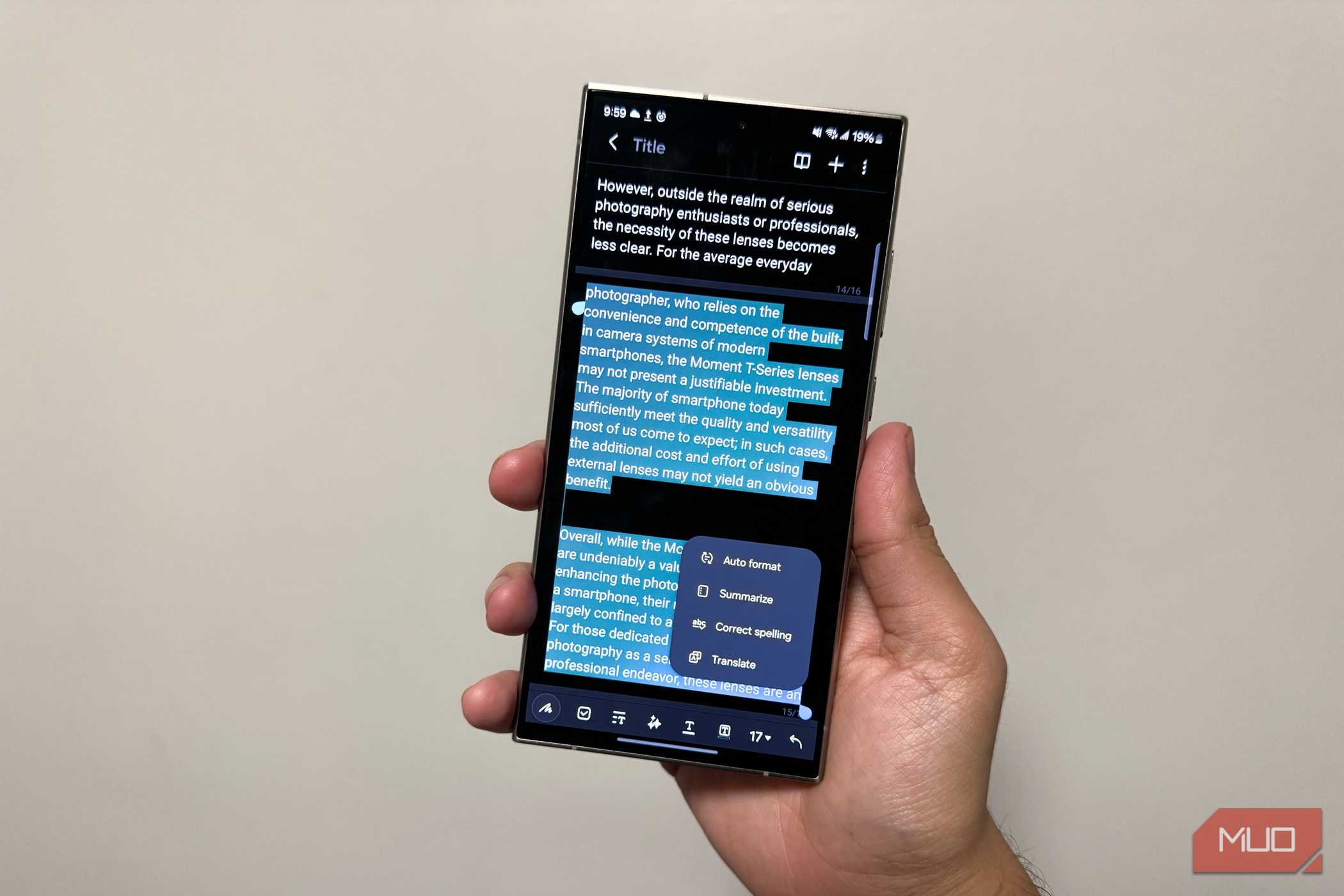 Samsung Galaxy S24 Ultra Notes AI features