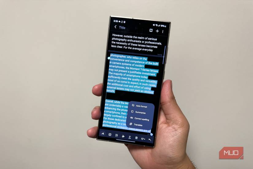 گلکسی S24 Ultra – ویژگیهای AI در Notes