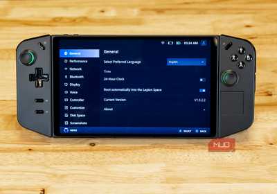 Обзор DJI Osmo Pocket 3 Creator Combo: компактная камера для влогов The general settings tab of Legion Space on the Lenovo Legion Go