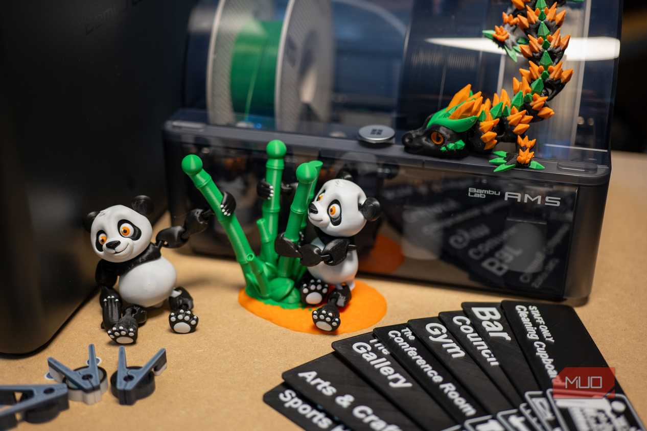 bambu lab p1s and ams - lots of multicolor print samples