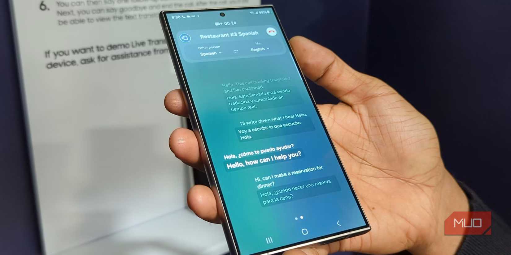 Galaxy AI Live Translate pour les appels téléphoniques sur S24 Ultra
