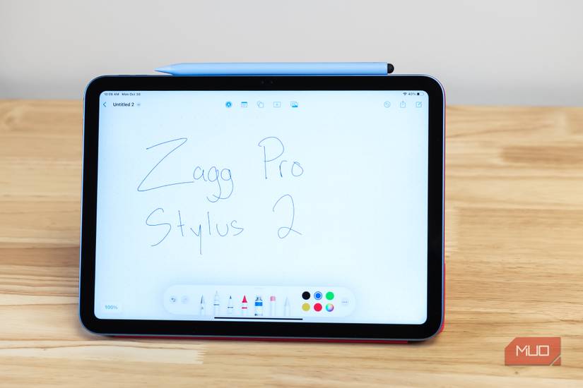 ZAGG Pro Stylus 2 بر روی آی‌پد با زوم خروجی