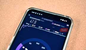 ookla speedtest app on smartphone screen