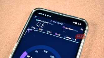 ookla speedtest app on smartphone screen