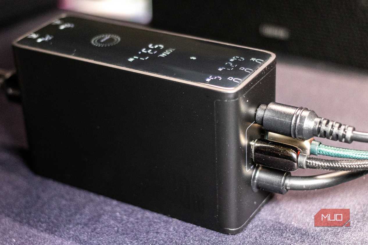 Baseus 240W Digital GaN Charger showing rear