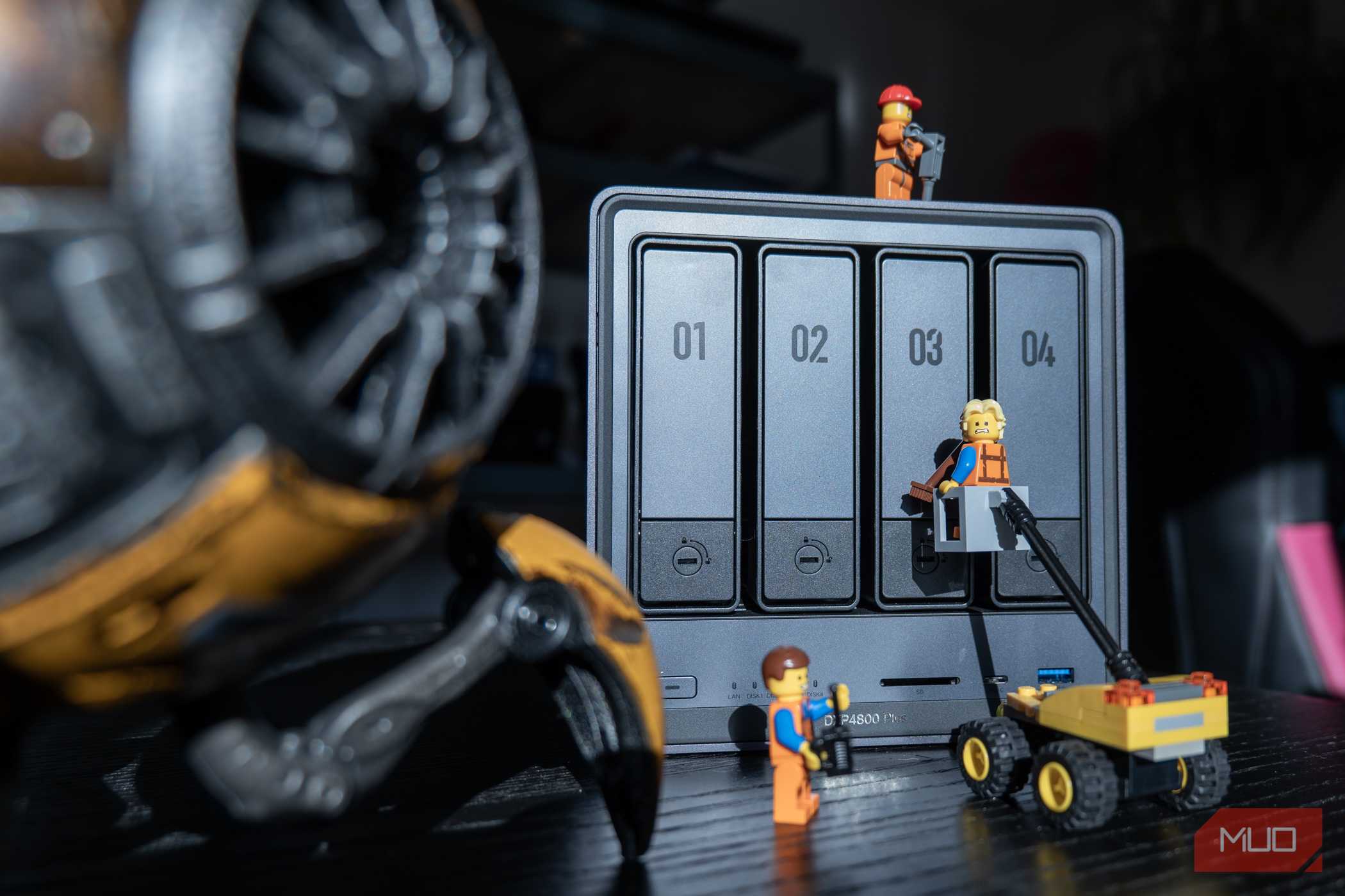 Ugreen DXP4800 Plus NAS with LEGO characters