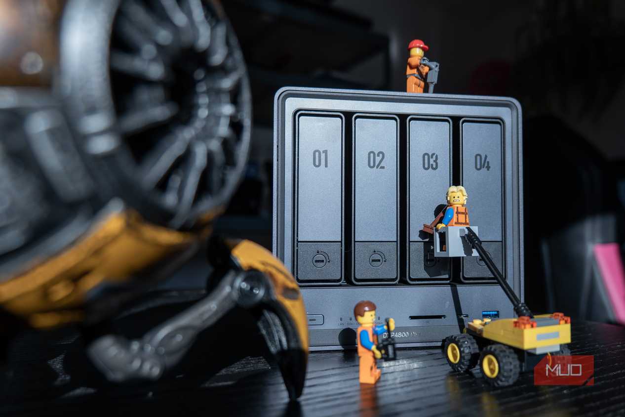 Ugreen DXP4800 Plus NAS with LEGO characters