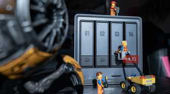 Ugreen DXP4800 Plus NAS with LEGO characters