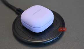 Galaxy Buds 2 Pro on a wireless charger