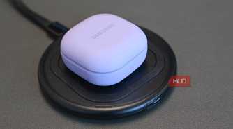Galaxy Buds 2 Pro on a wireless charger