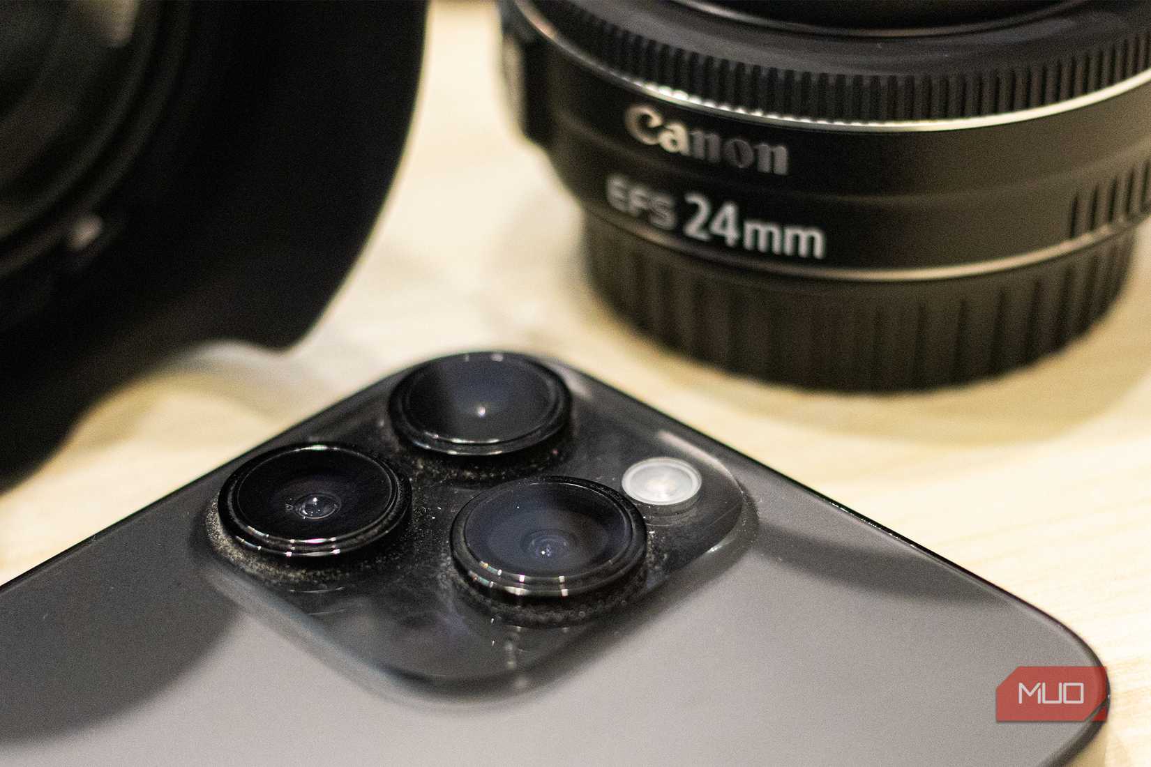 iPhone camera with camera lenses
