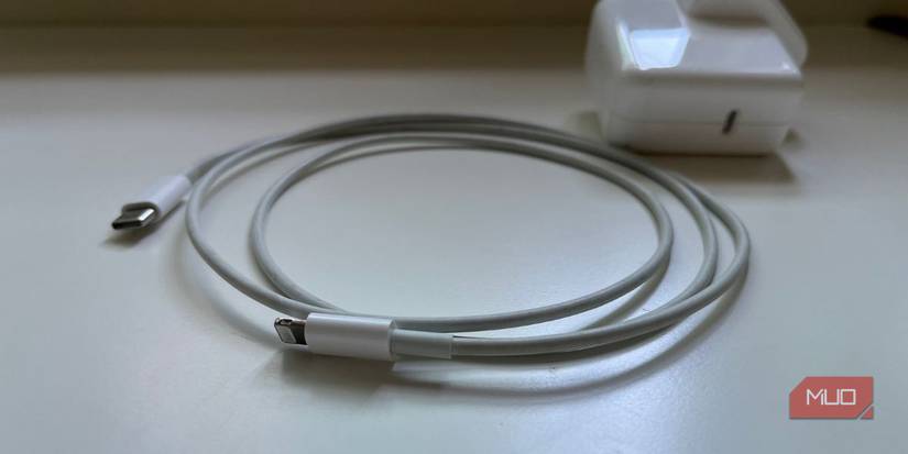 iPhone Lightning cable and power adapter
