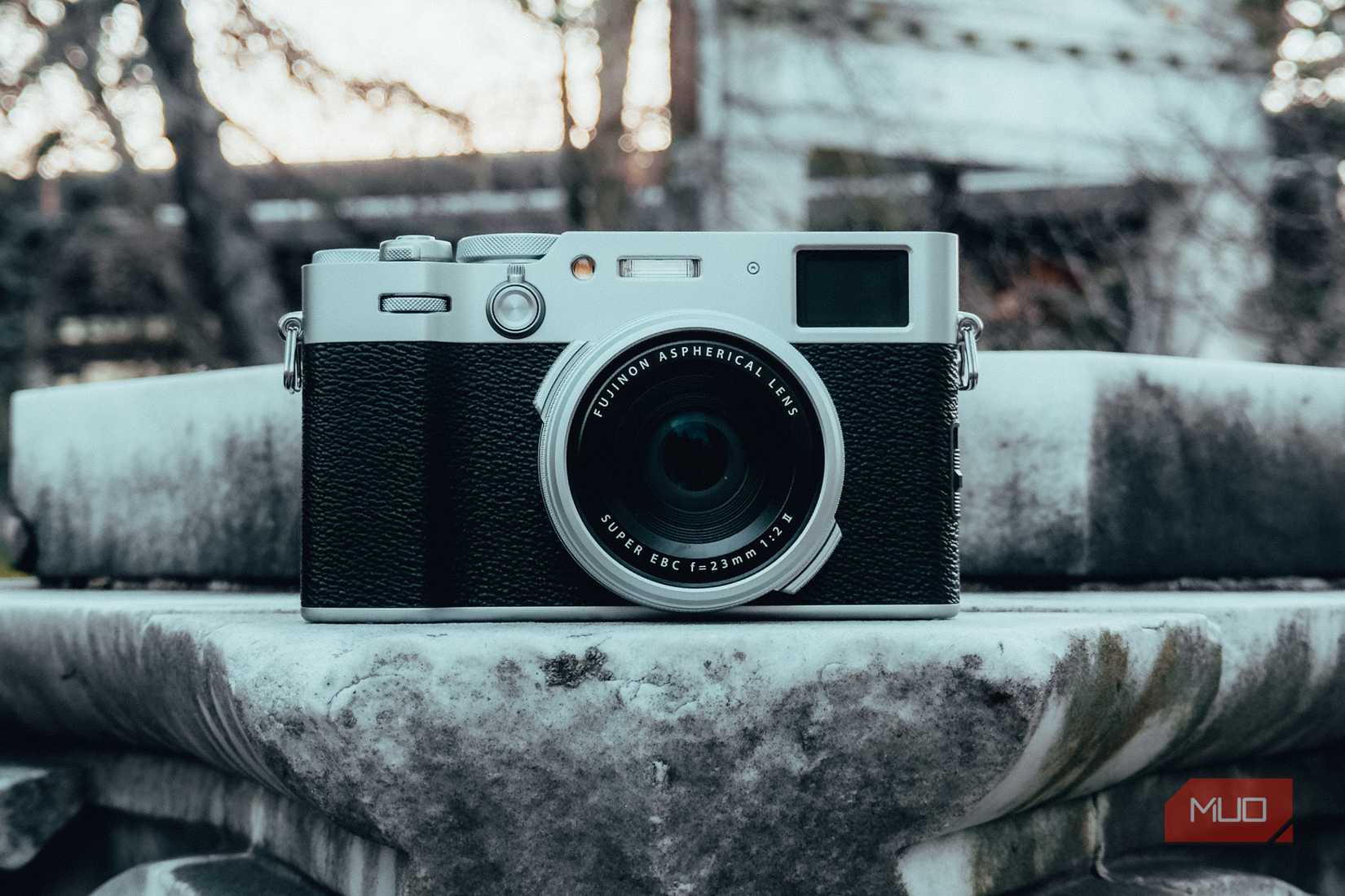 Fujifilm X100VI on a ledge