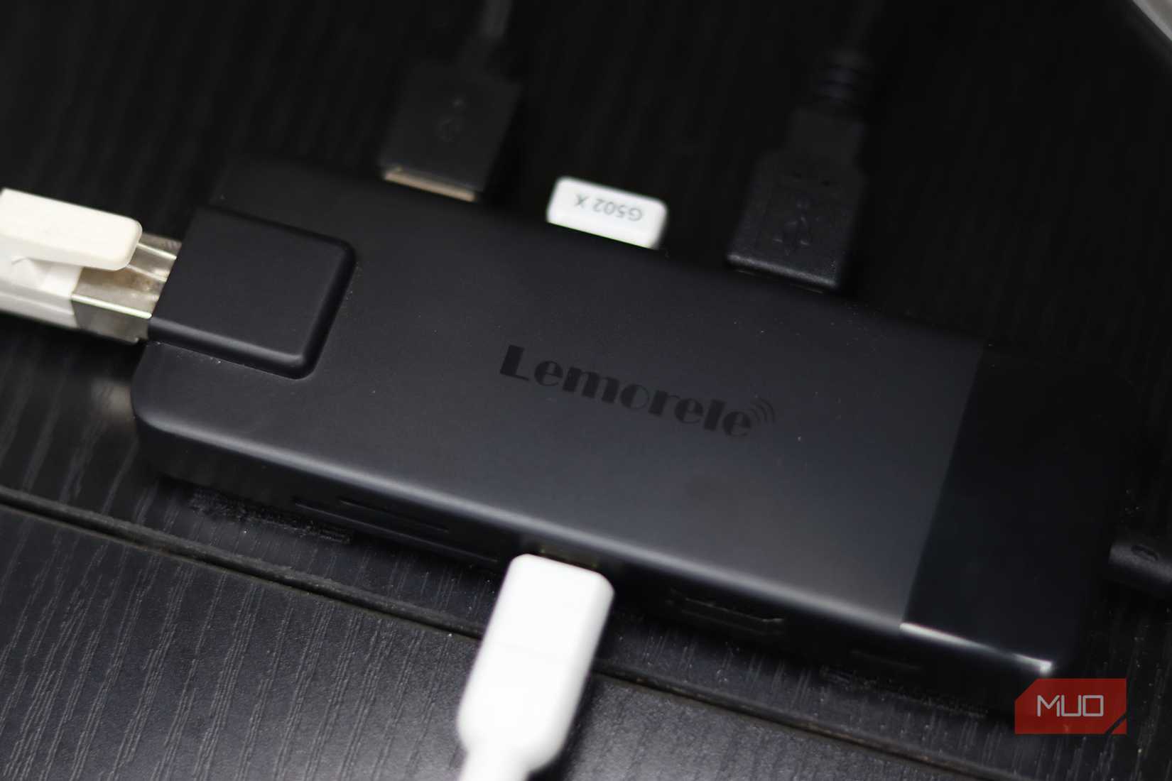 Photo of a black USB-C hub