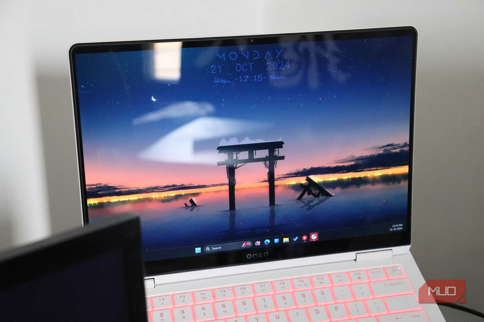 HP Omen Transcend 14 laptop display.