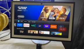The Amazon Echo Show 21 with fire tv remote.