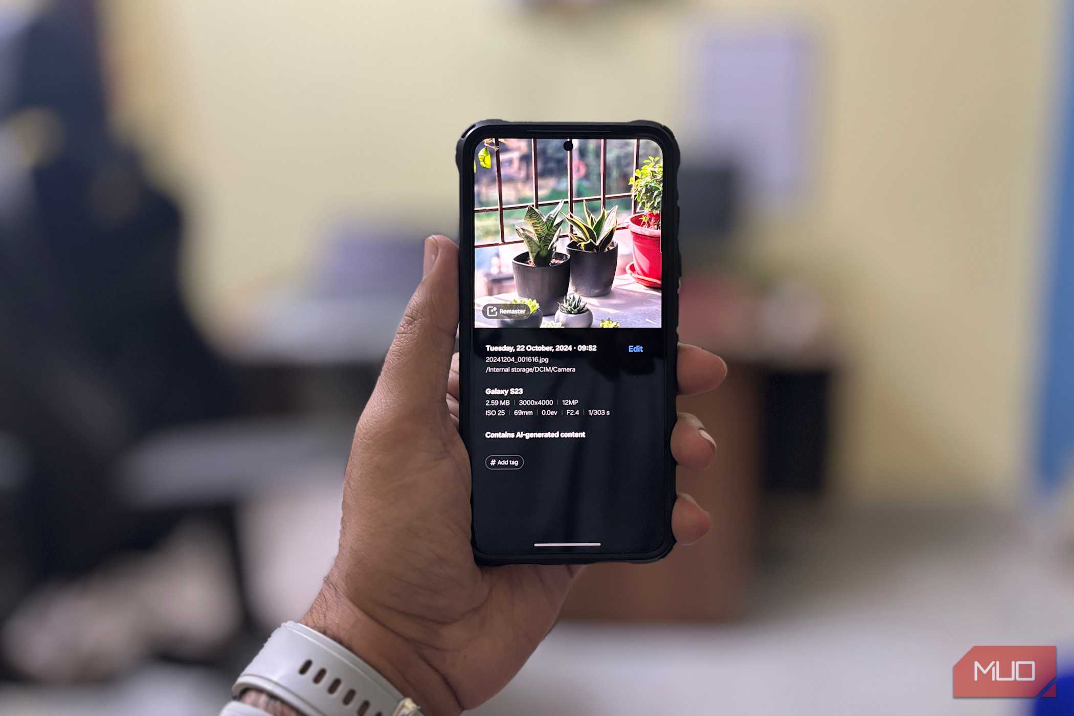 It's my Samsung smartphone, and I'm using its AI filter in Gallery.
