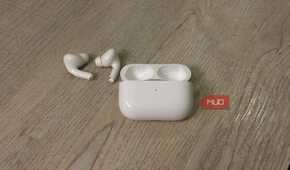 AirPods Charging Case and buds on a table