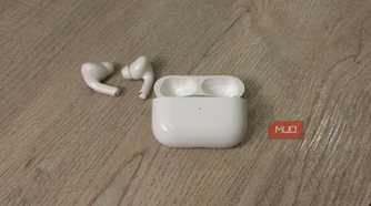 AirPods Charging Case and buds on a table