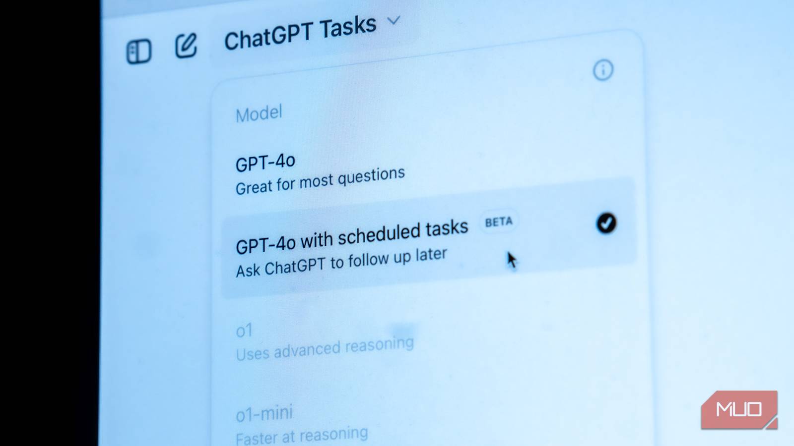 Photo of the ChatGPT Scheduled Tasks Model.