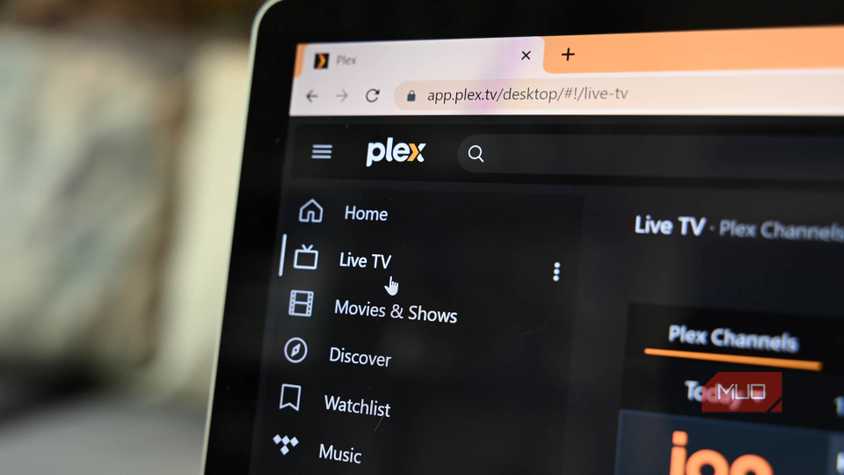 Clicking on the Live TV tab on the Plex TV website