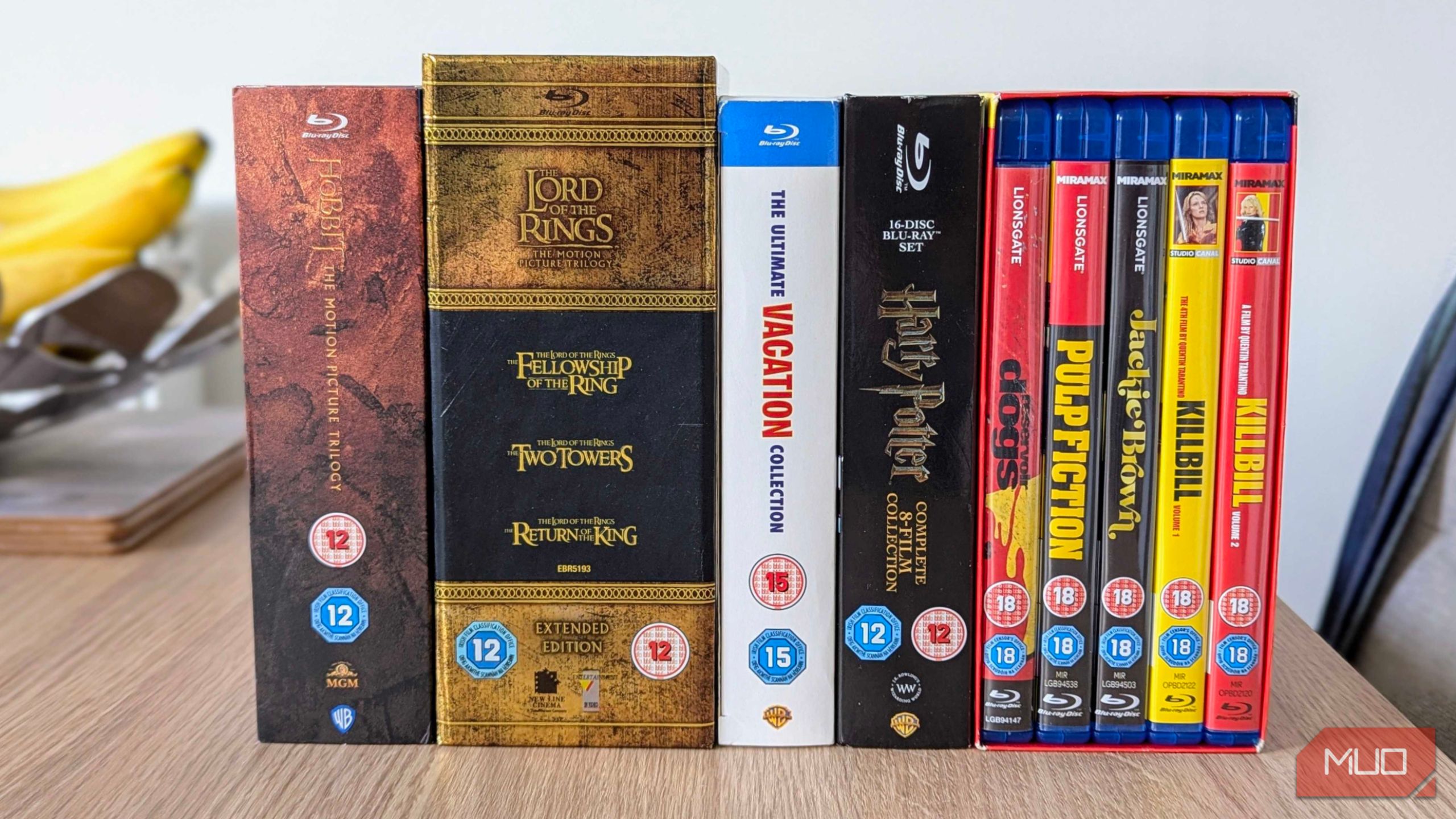 Some classic DVD boxsets sitting on a table