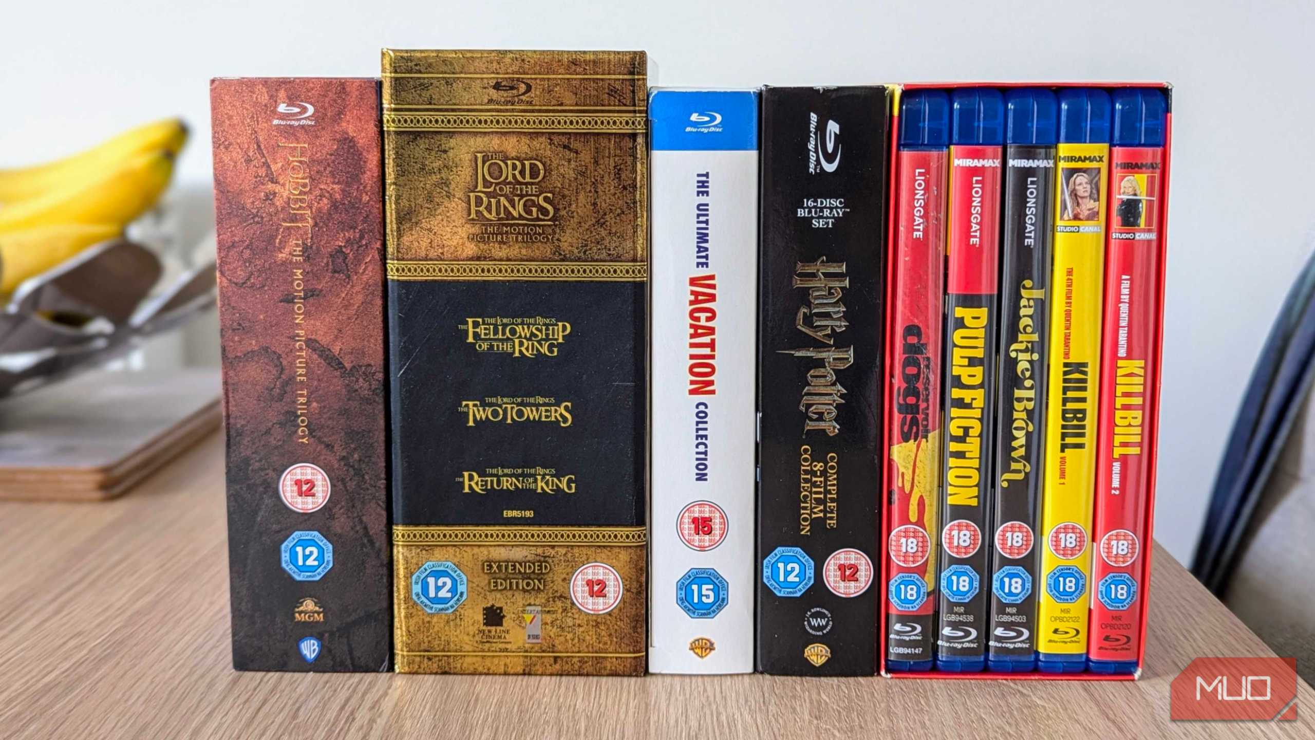 Some classic DVD boxsets sitting on a table