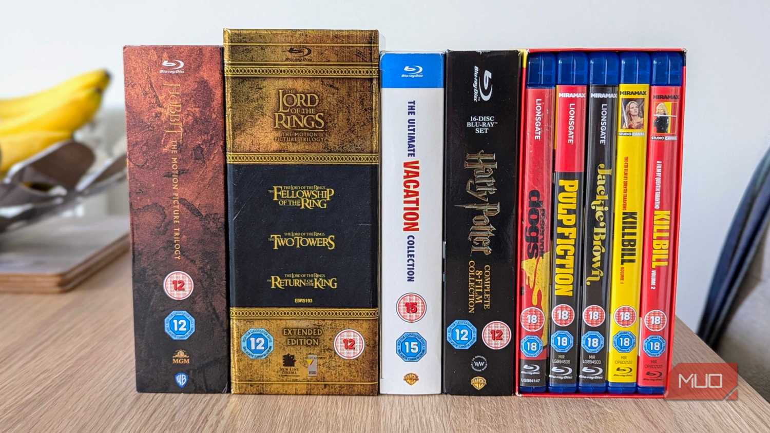 Some classic DVD boxsets sitting on a table