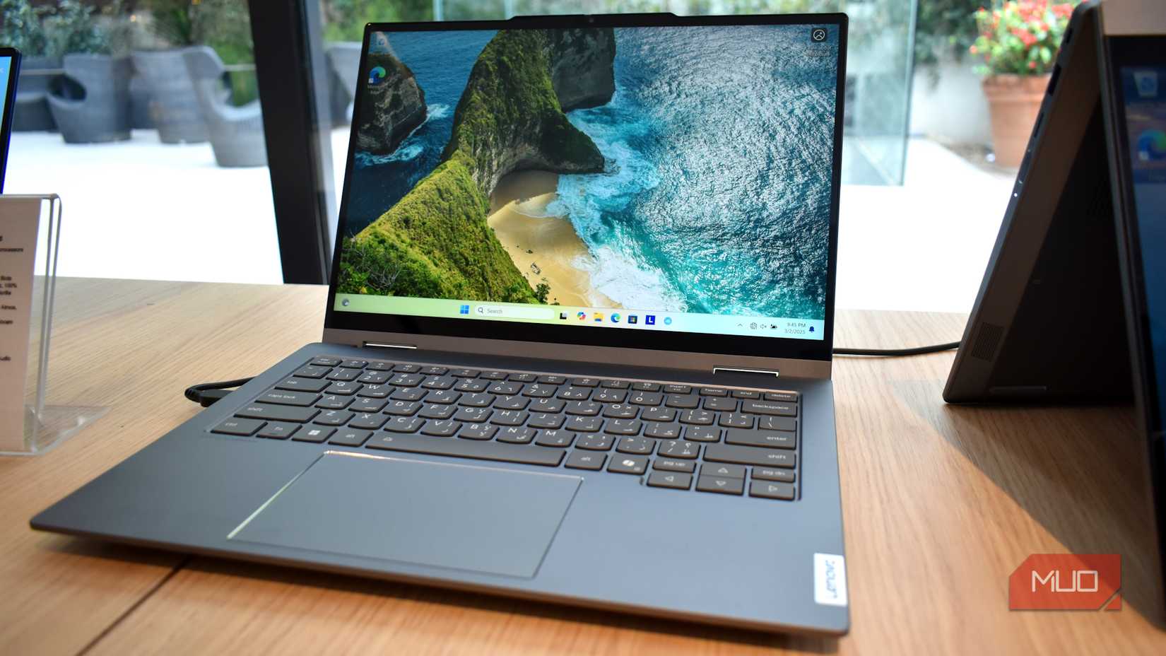 lenovo solar charging laptop front view at mwc 2025