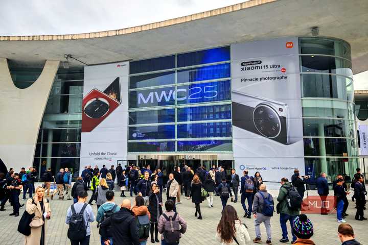 outside mwc 2025 at fira barcelona